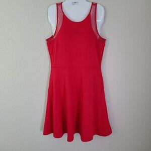 H&M women's simple red sleeveless a-line dress size medium